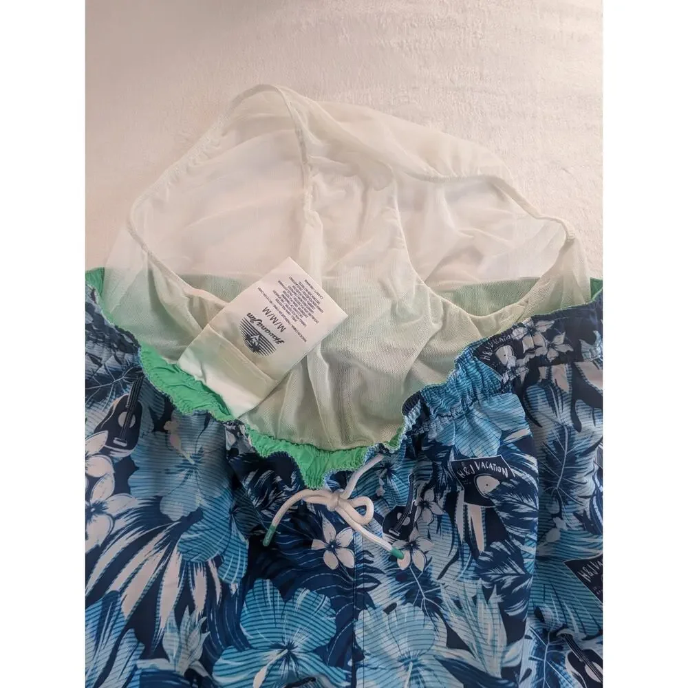 Havana Jim Men's Size Medium Tropical Mesh-Lined Swim Trunks Shorts 4 Pocket NWT